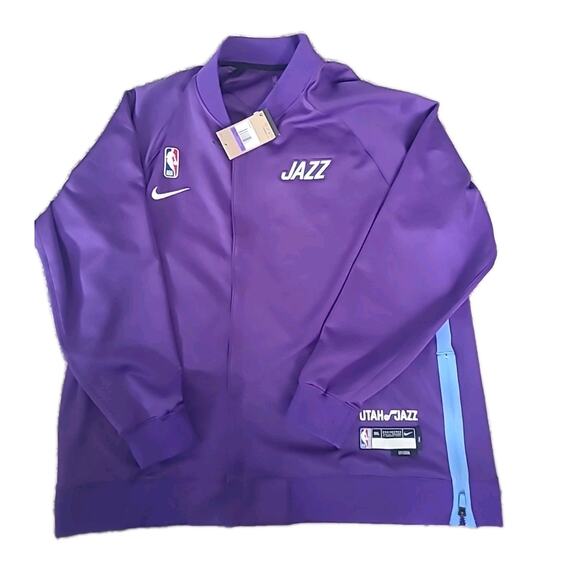 Utah Jazz Purple Dri Fit Nike Zip Coaches Jacket Jacket Size 3XLT New MSRP $140 - Picture 1 of 8
